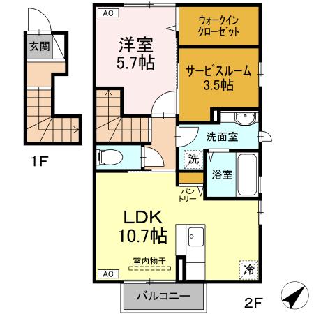 シャルム石堂 201号室