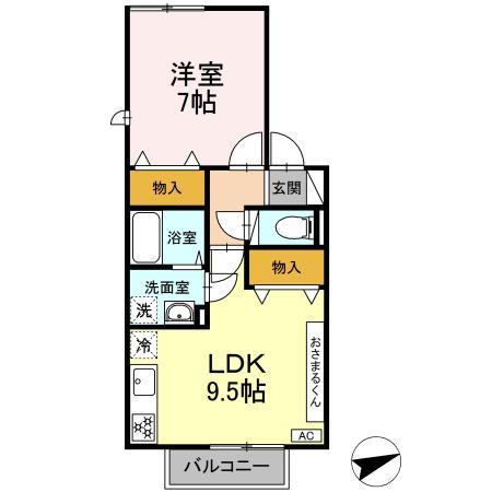 プチセジュール洲先町 205号室