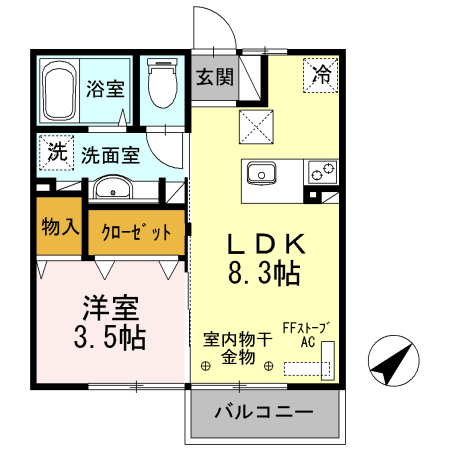 モンテローザ小待B 105号室