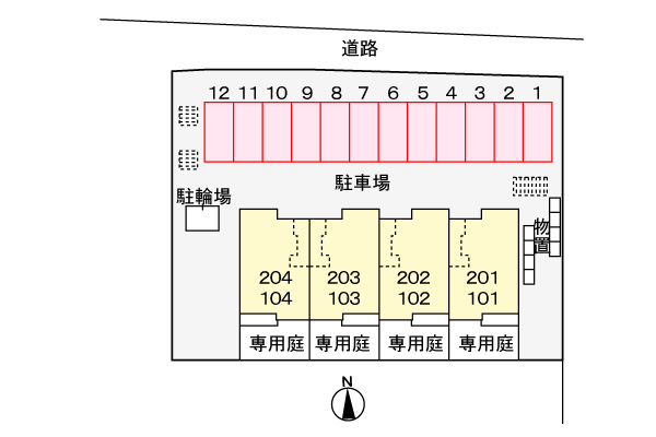 メゾンソレイユ 204号室
